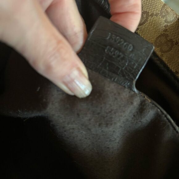 Vintage Gucci canvas leather Sherry tote with charms - Picture 10 of 14